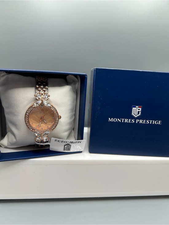 Montres Prestige Rose Gold Crystal Watch main image 7